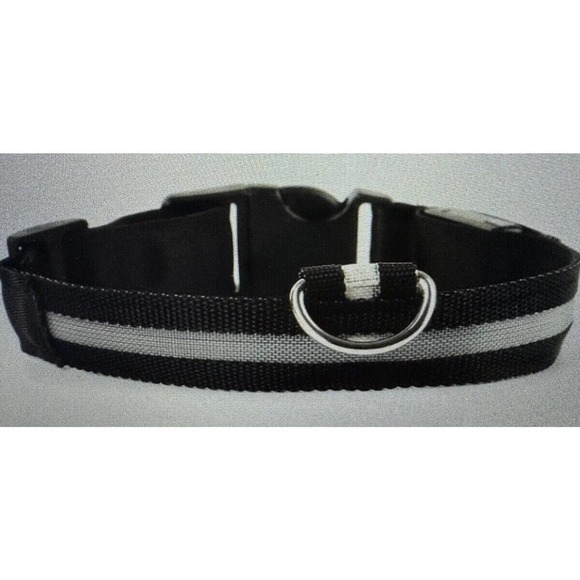 Dog LED Collar Blinking Night Flashing Light Up Glow Adjustable Pet Safety - Picture 3 of 5
